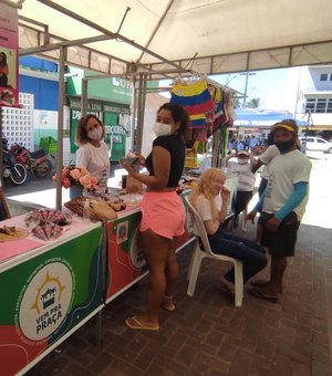 “Vem Pra Praça” reúne expositores na Praça Santo Antônio, em Maragogi
