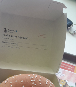 McDonald's usam tweet de Neymar em embalagem de lanche