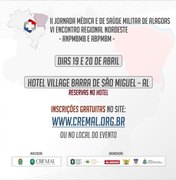 II Jornada Médica e de Saúde Militar de Alagoas tem inscrições abertas