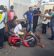 [Vídeo] Colisão entre motocicletas deixa três pessoas feridas no Agreste