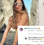 Anitta usa 'emoji apaixonado' em mensagem para Lucas Omulek