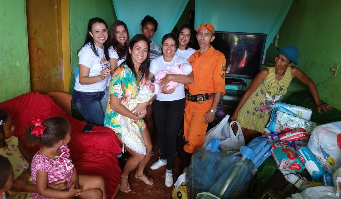 Solidariedade ajuda a arrecadar donativos para mãe de gêmeas da zona rural de Traipu   