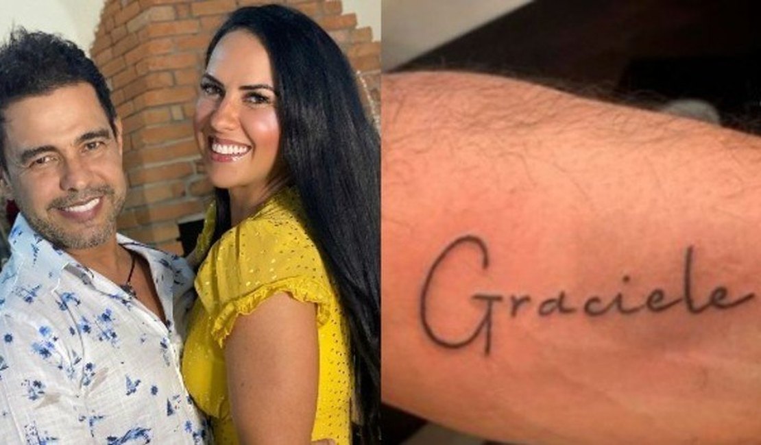 Graciele revela que caiu no choro ao descobrir tatuagem de Zezé