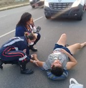 Mulher perde controle de veículo e sofre acidente na AL-220 em Arapiraca