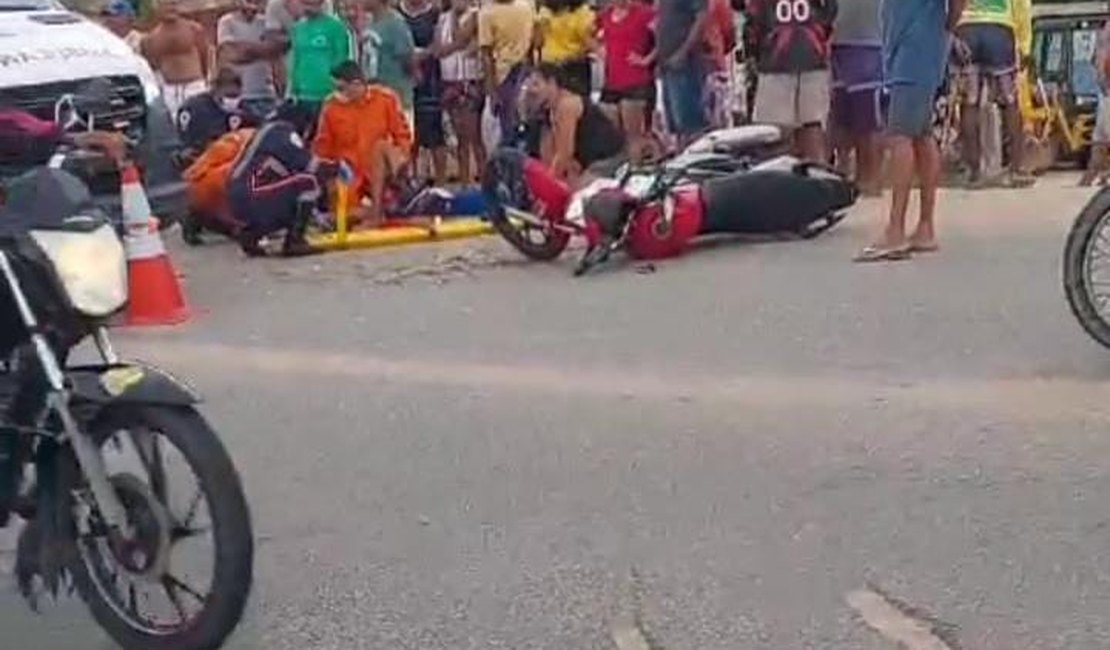 Colisão entre moto e buggy deixa feridos em Maragogi