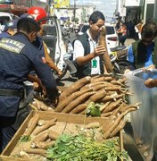Operação Centro Limpo retira ambulantes da área comercial de Arapiraca