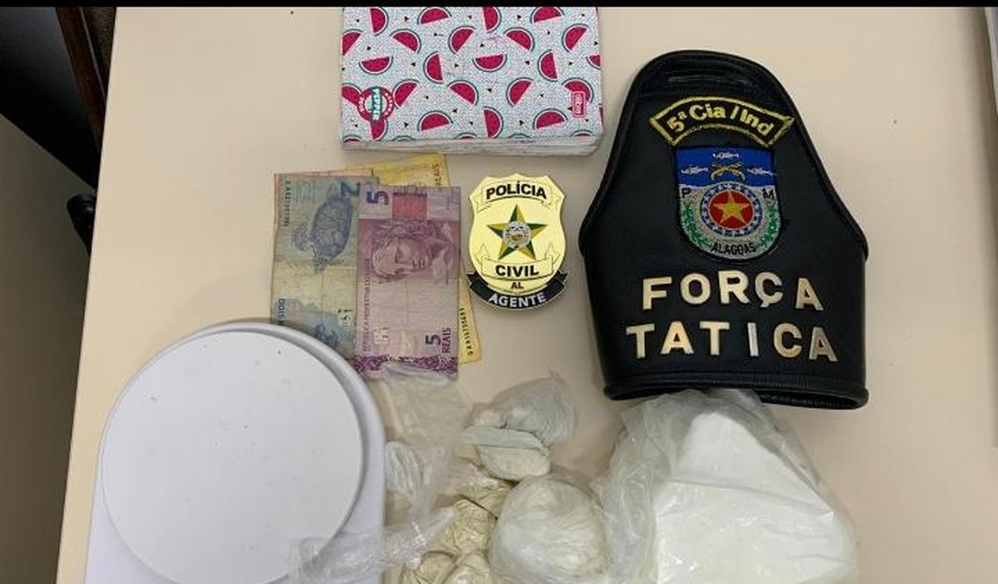 Mulher é presa com meio quilo de cocaína em Marechal Deodoro