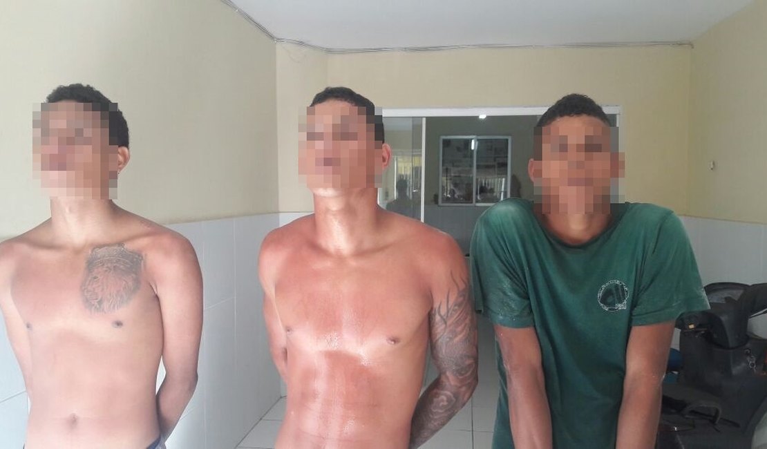 Trio é preso suspeito de furtar turistas e praticar tráfico de drogas em Maragogi