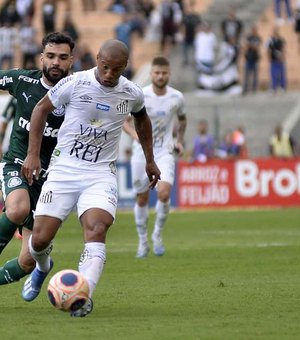Santos e Palmeiras empatam em bom clássico no Pacaembu