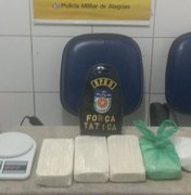 Jovem é preso com mais de 4kg de cocaína na periferia de Maceió