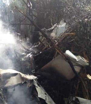 Avião de pequeno porte cai e pega fogo em Santa Catarina