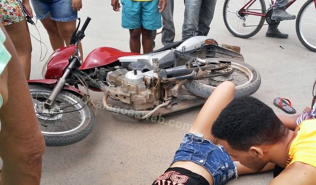 Colisão entre motocicletas deixa um ferido em São Miguel dos Campos