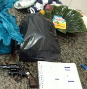 Trio é preso com 14,5 kg de maconha e arma de fogo na Região Metropolitana de Maceió