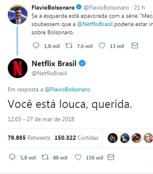 Netflix desmente Flávio Bolsonaro a respeito de série sobre seu pai