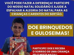 [Vídeo] Campanha Natal Solidário pretende presentear mil crianças do Sertão de AL