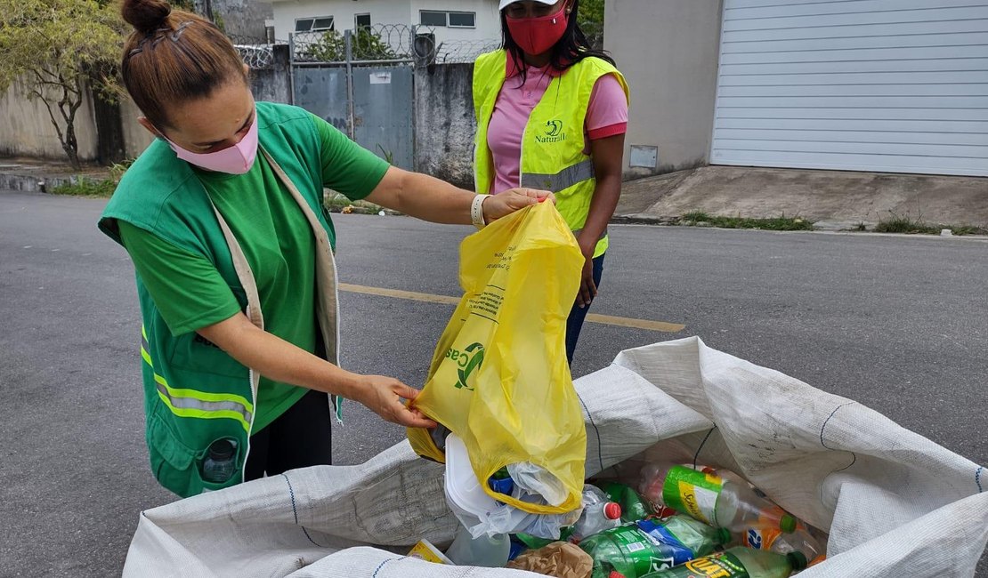 Cooperativas recolhem mais de 120 toneladas de recicláveis por mês em Maceió