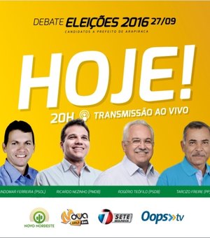 7 Segundos realiza debate com candidatos a prefeito de Arapiraca nesta terça, às 20h