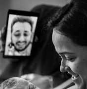 Pai internado vê nascimento da filha por videochamada em BH: 'Preciso ficar forte para conhecer minha pequena'