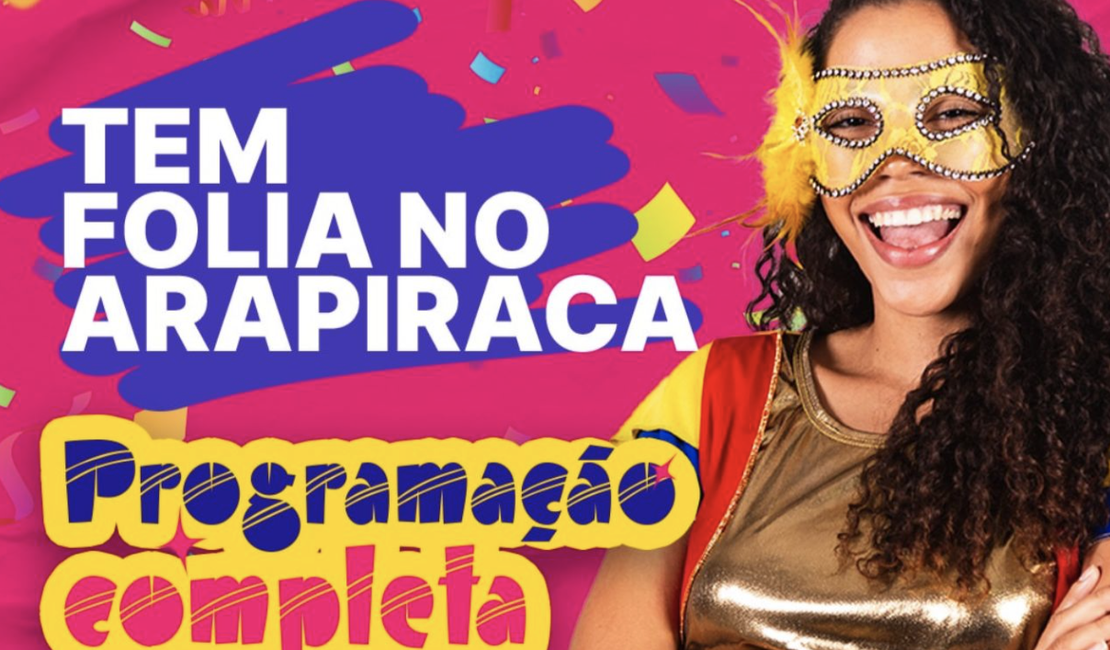 Blocos carnavalescos invadem Arapiraca Garden Shopping a partir desta quinta-feira