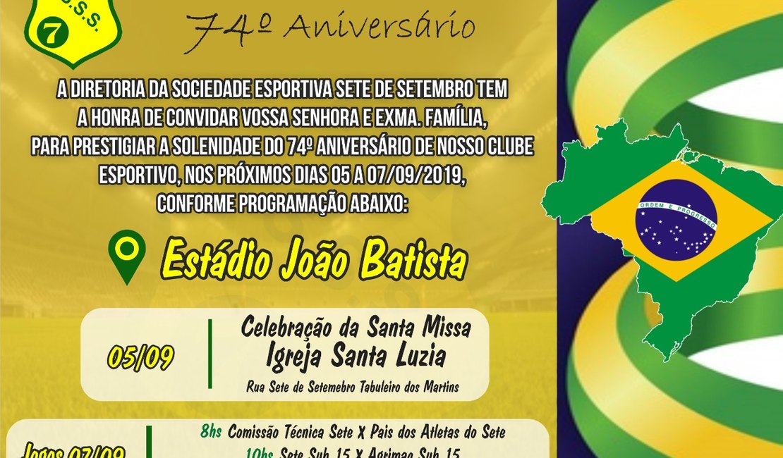 Sete de Setembro celebra aniversário pensando na Segunda Divisão do Alagoano