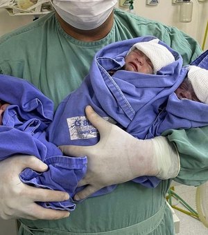Trigêmeos nascem de parto humanizado no Hospital Regional de Arapiraca