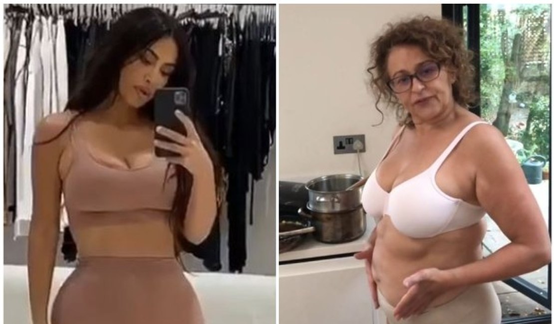 Apresentadora diverte fãs com paródia de Kim Kardashian em vídeo só de lingerie nas redes sociais
