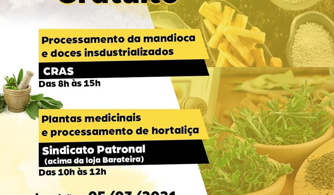 Prefeitura de São Luís e Senar abre inscrições para cursos gratuitos