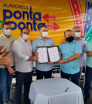 [Vídeo] Renan Filho e Luciano assinam ordem para asfalto entre Batingas e Bálsamo