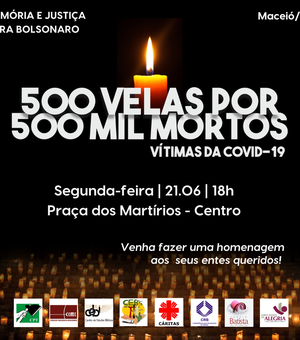 500 velas por 500 mil mortes: manifestantes se unem em pedido por vacina