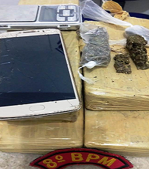 Polícia prende suspeito de tráfico com 3kg de maconha