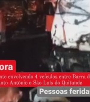 Acidente deixa pessoas feridas em Barra de Santo Antônio