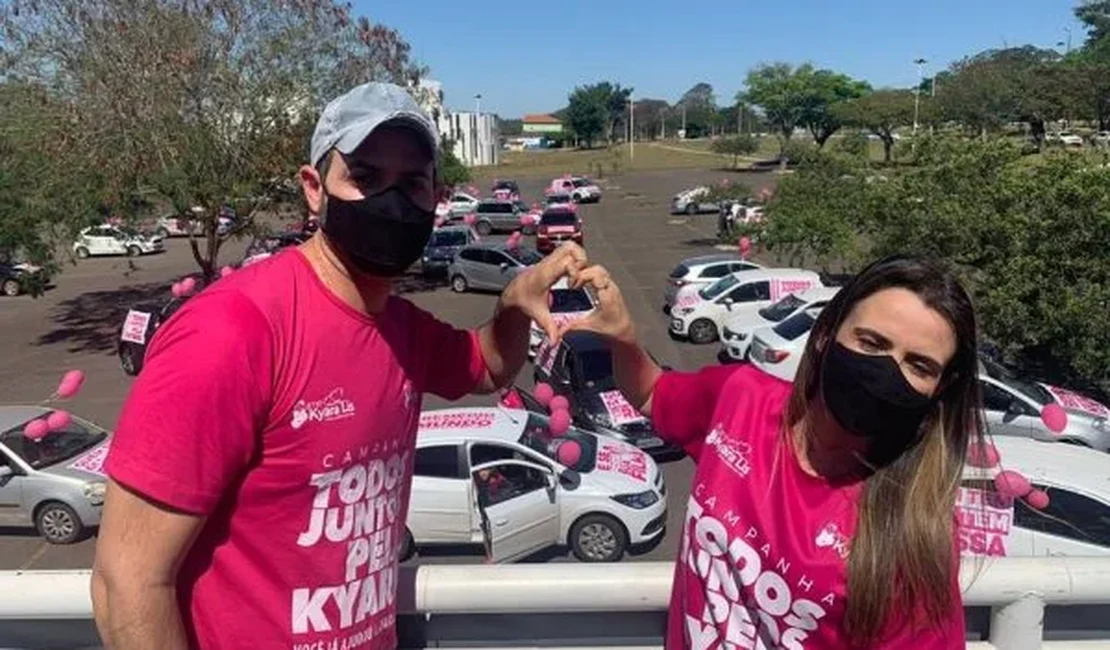 Carreata pela vida de pequena Kyara colore ruas de Brasília neste domingo