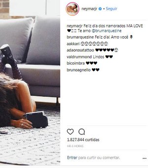 Neymar se declara para Bruna Marquezine no Dia dos Namorados