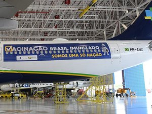 Avião que vai buscar vacinas na Índia decola nesta sexta-feira (15) do Recife