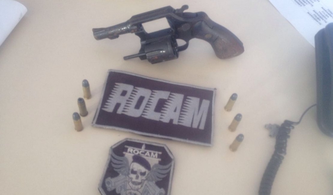 Duas armas de fogo foram apreendidas pela Rocam