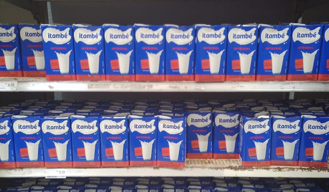 Inflação dos alimentos faz litro do leite custar aproximadamente R$10 em Maceió