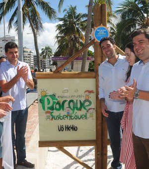 Prefeito Rui Palmeira inaugura terceiro Parque Infantil Sustentável