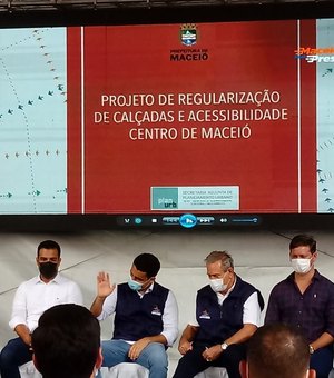 JHC assina ordem de serviço para revitalização do calçadão do Centro, em Maceió