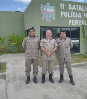 Novo Comandante do CPAI-II, Tenente Coronel Azevedo realiza visita à sede do 11º Batalhão