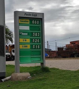 Preço do litro da gasolina comum em Porto Calvo aumenta para R$ 6,60
