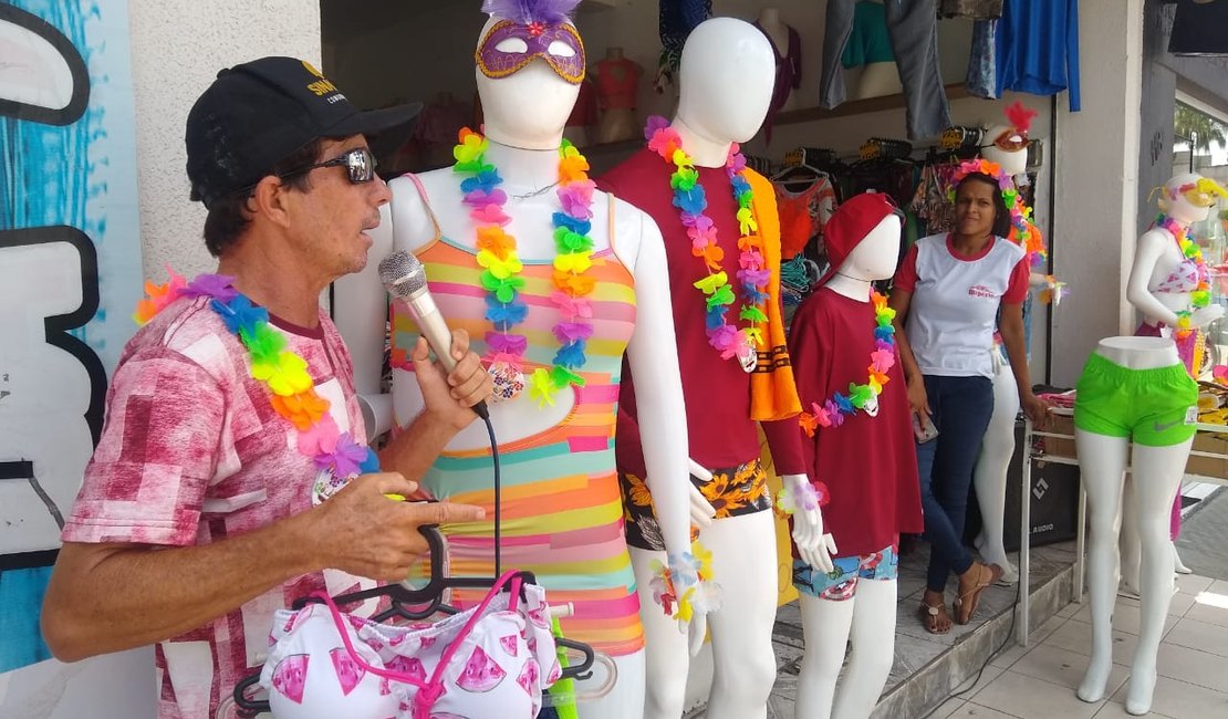 [Vídeo] Para atrair clientes, ritmo de carnaval invade lojas em Arapiraca