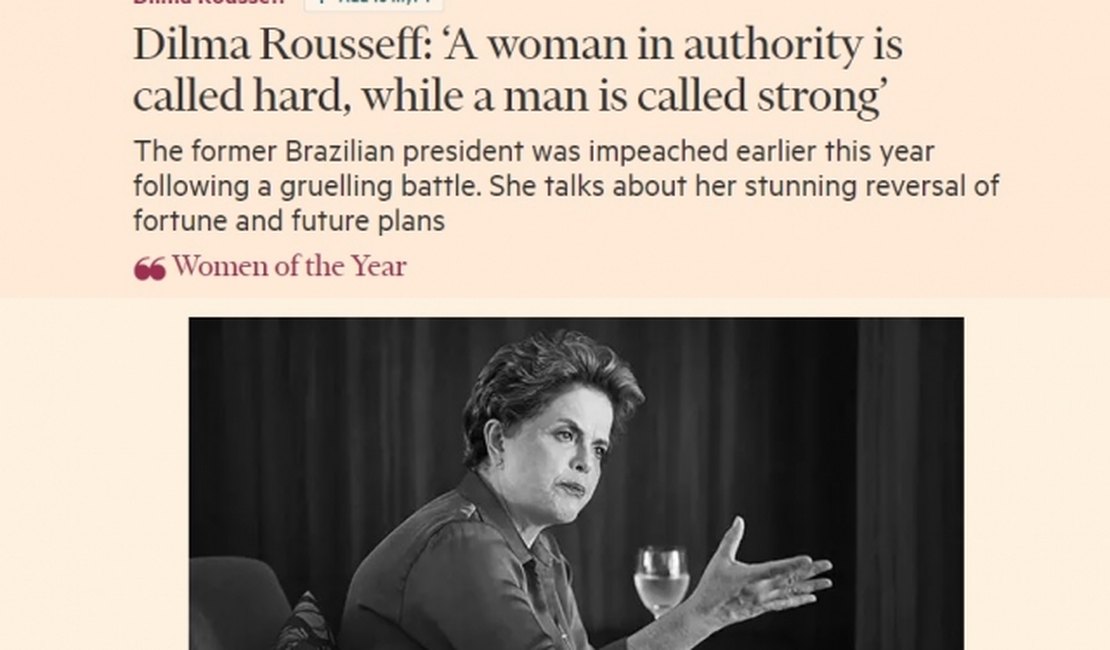 Dilma é listada entre as ?mulheres do ano? pelo jornal ?Financial Times?