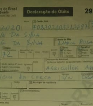 Secretaria Municipal de Saúde emite duas certidões de óbitos sobre causa de morte de idoso