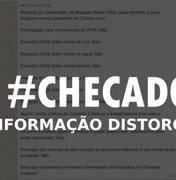 #Checado: mensagem lista medidas distorcidas sobre ações do governo