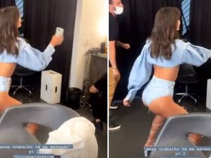 Bruna Marquezine arrasa dançando até o chão nos bastidores de ensaio