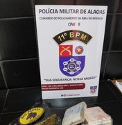 Polícia prende dupla por tráfico e apreende maconha dentro de panela, em Penedo