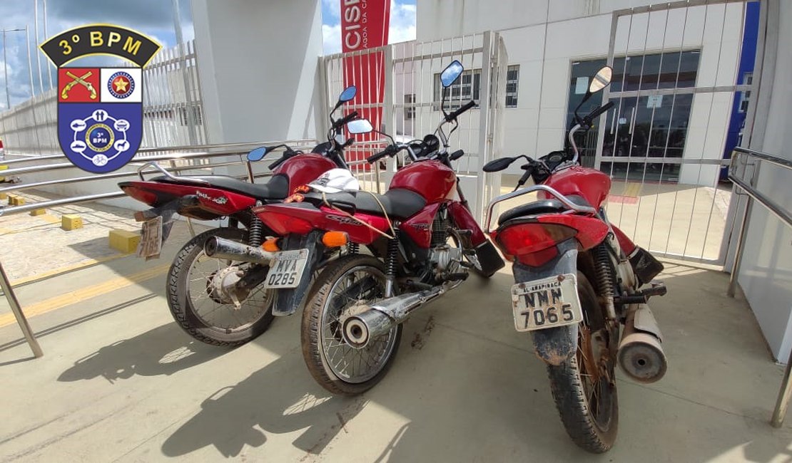 Motocicletas roubadas são encontradas em plantação de mandioca no Agreste