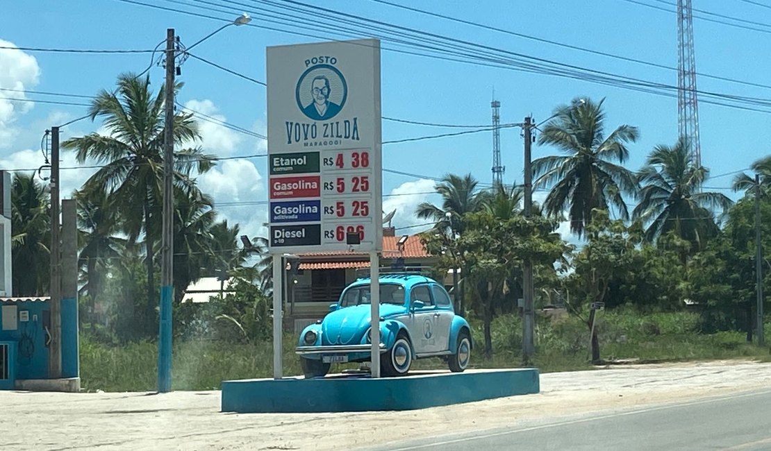 Preço mínimo da gasolina em Maragogi supera em R$ 0,56 do valor em Maceió
