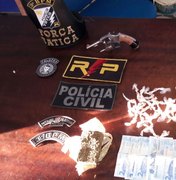 Operação integrada resulta em prisões e apreensão de arma e drogas em Arapiraca 