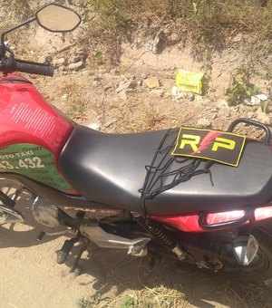 Moto roubada em Igaci é encontrada em Arapiraca